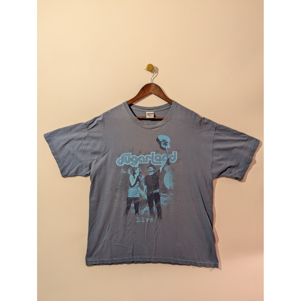 Gildan Sugarland Live Tour Shirt Mens XL Blue Grey Excellent Graphic Band Tee